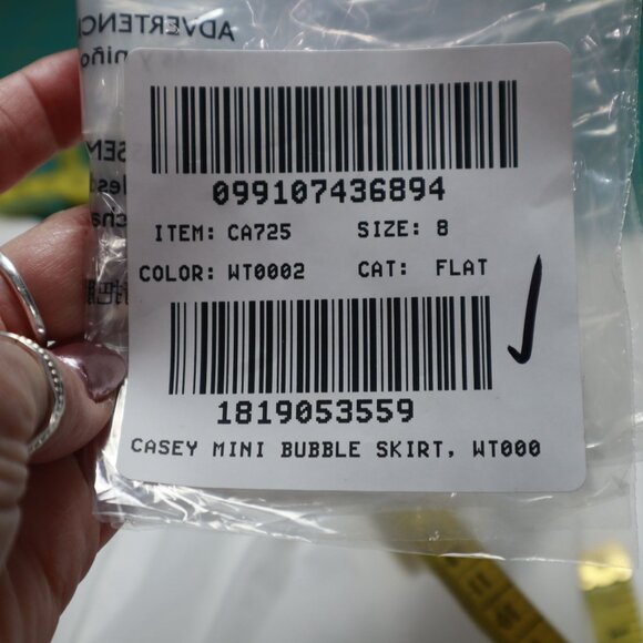 J. Crew Bubble Hem Mini Skirt Women 8 White Romantic Feminine Elevated Basic NWT - Picture 10 of 10